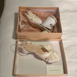 Loeffler Randall Dahlia Pearl Pleated Bow Heel